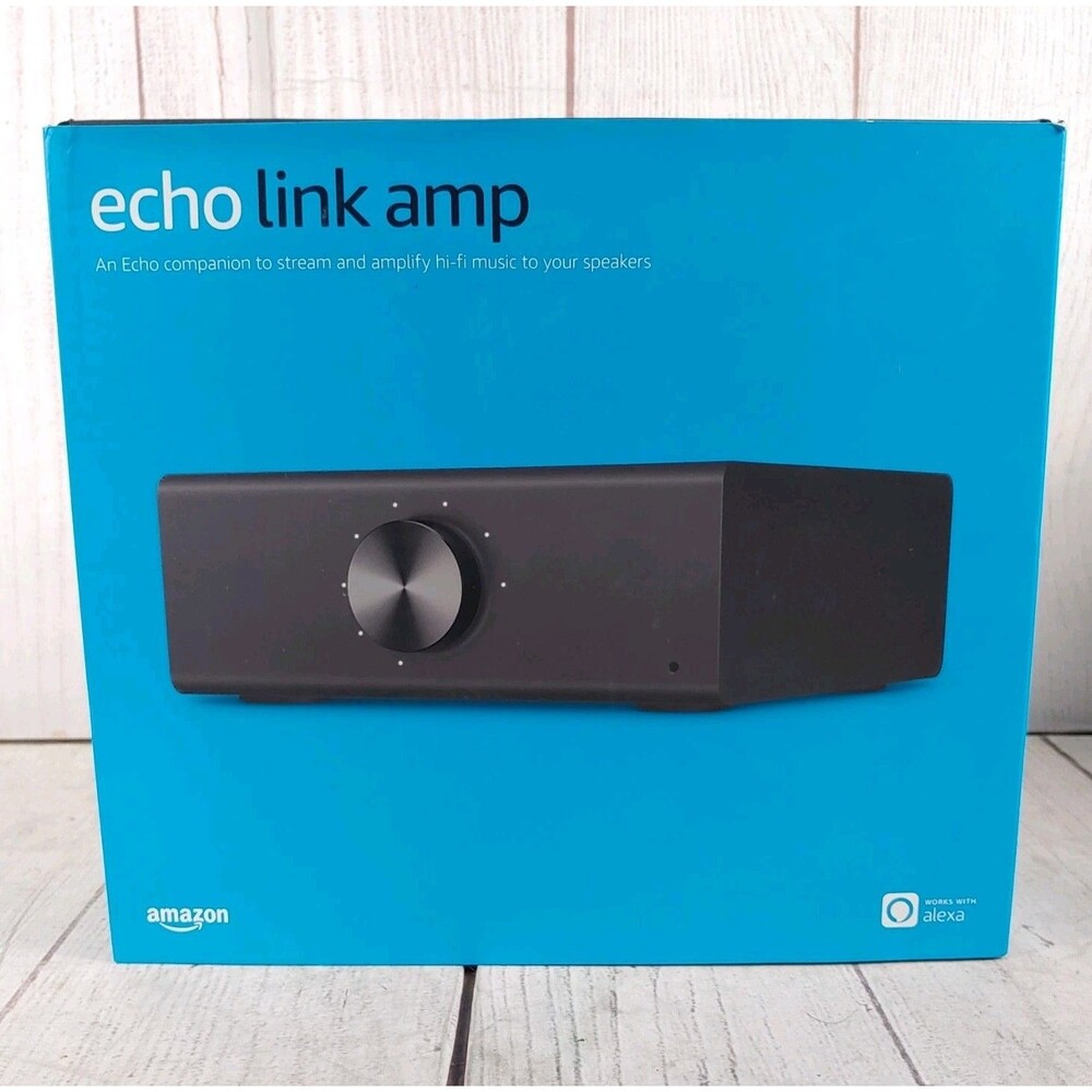 NEW OPEN BOX - Amazon Echo Link Amp - Smart - Stream Amplify Hi-fi Music, UNUSED